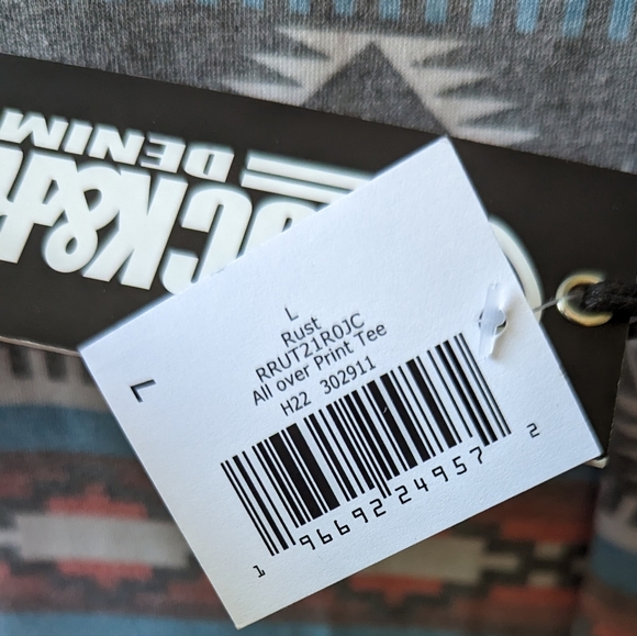 NWT Rock and Roll Denim Aztec Print Tee - Picture 9 of 15
